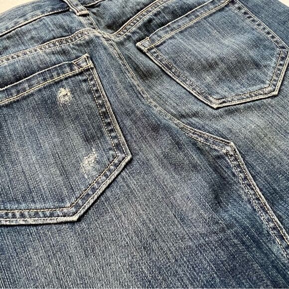 Old Navy Distressed High Waist Mini Denim Jean Skirt Size 0 - Picture 9 of 13